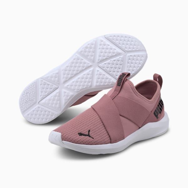 Zapatos de entrenamiento sin agujetas Prowl para mujer, Foxglove-Puma White, extralarge